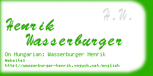 henrik wasserburger business card